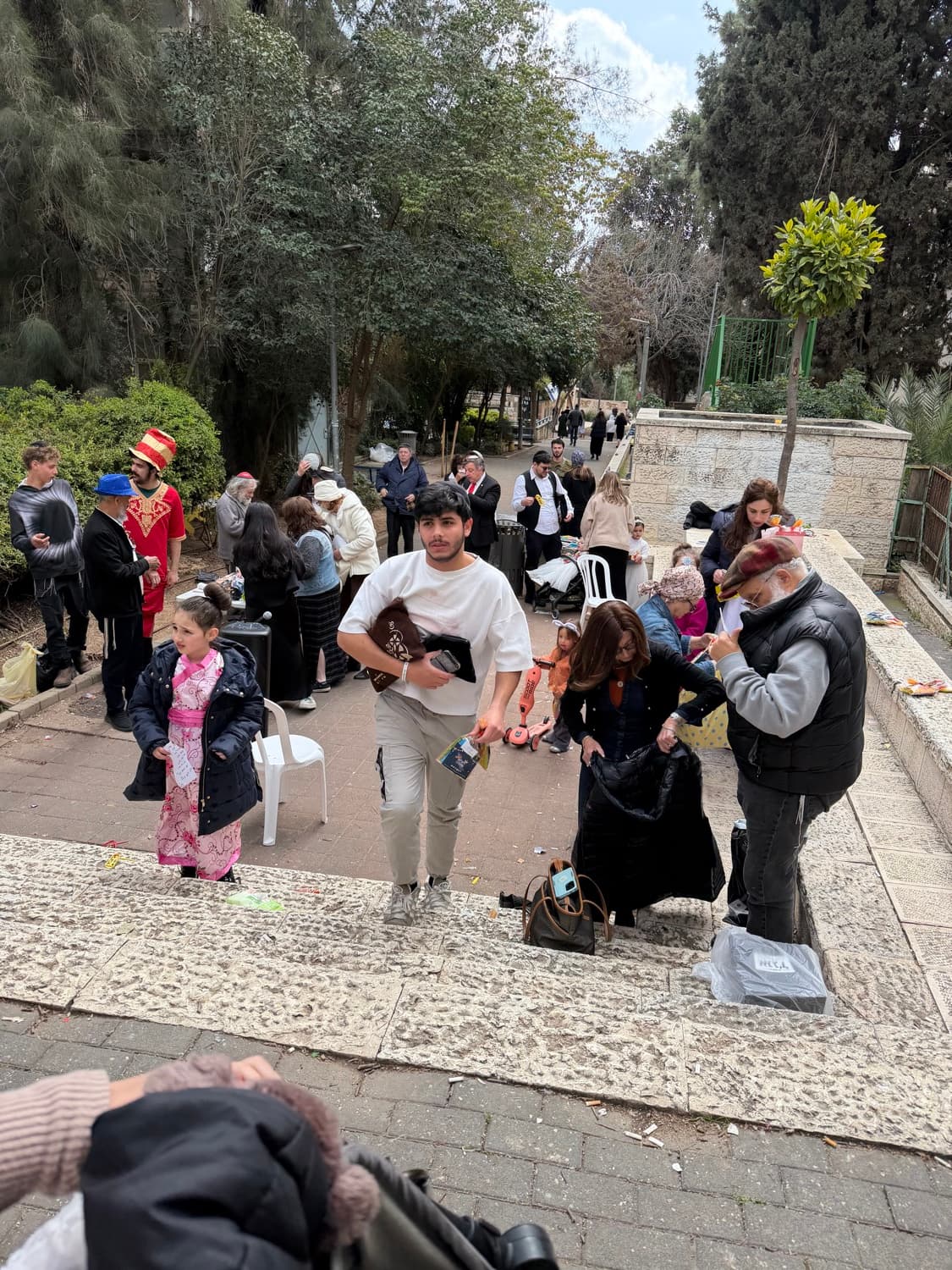 Purim celebrations in the streets of Jerusalem
